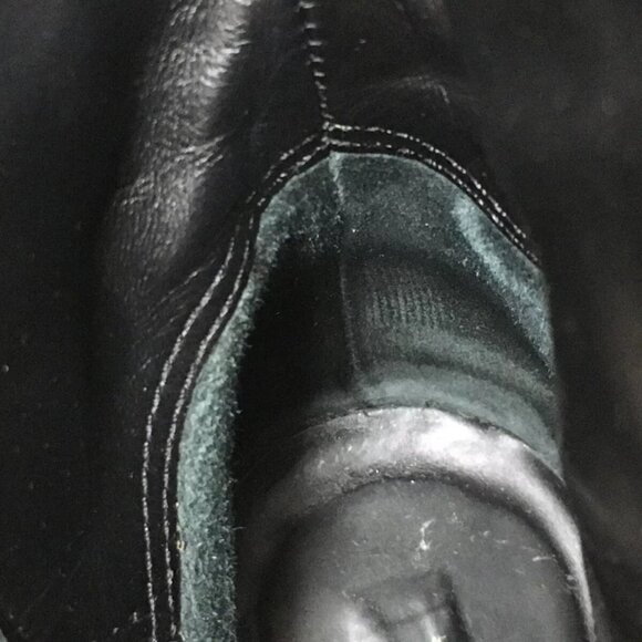 100% Authentic LOUIS VUITTON Black Women's Boots Monogram Mini Canvas Leather - Picture 7 of 9